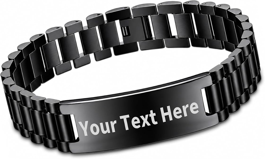 Custom Bracelets Personalized Engraved Bracelet for Men