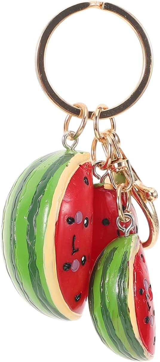IMIKEYA Watermelon Keychain Decorative Novelty Fruit Keyring Watermelon Slices Keychain Bag Charm Pendant for Backpack Car Keys Accessories