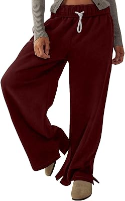 Hvyesh Fp Dupes, Fashion Pants, Fleece Lined Sweatpants for Women, FallWinter Warm Sweat Pants, Baggy, Wide Leg, Low Rise
