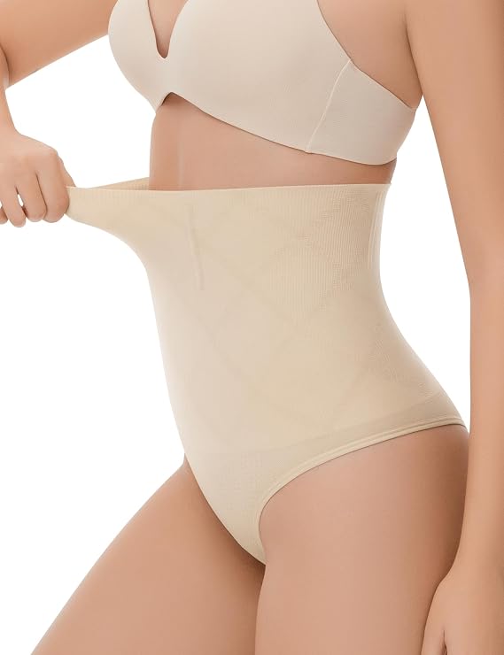 Thong Shapewear for Women Tummy Control High Waisted Body Shaper Underwear Seamless Shaping Panties