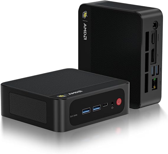 Beelink SER5 Max Mini PC, AMD Ryzen 7 7735HS(8C/16T, Up to 4.75GHz), 24GB LPDDR5 RAM 1TB PCIe4.0 x4 SSD, Mini Desktop Computer Support 4K Triple Display/DP/HDMI/Type-C/WiFi 6/BT5.4/2.5GB LAN