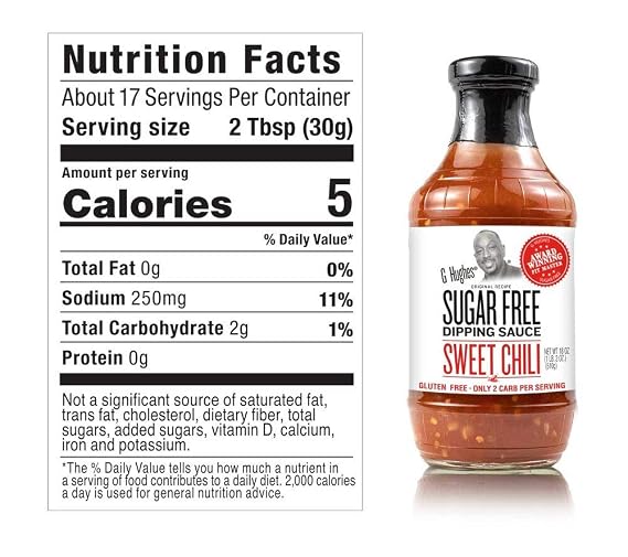 G Hughes Sugar Free Sweet Chili Sauce - 18 Oz (6-Pack)