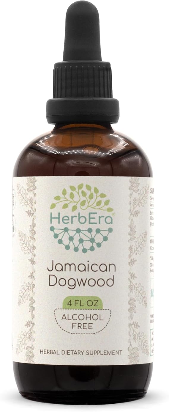 Jamaican Dogwood B120 Alcohol-Free Herbal Extract Tincture, Wildcrafted Jamaican Dogwood (Piscidia Piscipula) Dried Bark (4 fl oz)