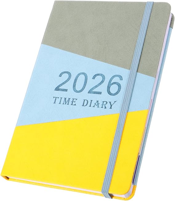 Academic Planner Hardcover Weekly Organizer Full Year Calendar Notebook for Office School Travel with Creative Stitching Design Smooth Writing Paper English Layout for Global