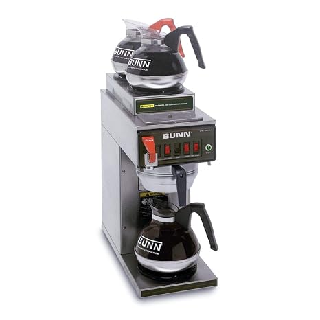 Bunn 12950.0217 CWTF15-3 Automatic Coffee Brewer with 1 Lower / 2 Upper Warmers (Decanters Not Included) (120V)