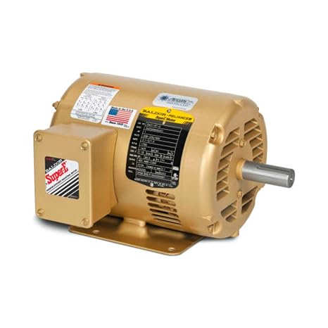 BALDOR EM31108 Small Motor Rule, 3 Phase, Open Drip Proof, Foot Mounted, General Purpose Motor, 1/2 hp, 1725 rpm, 3PH, 60 Hz, 56, 3424M, ODP, F1, N, 230/460V, Steel