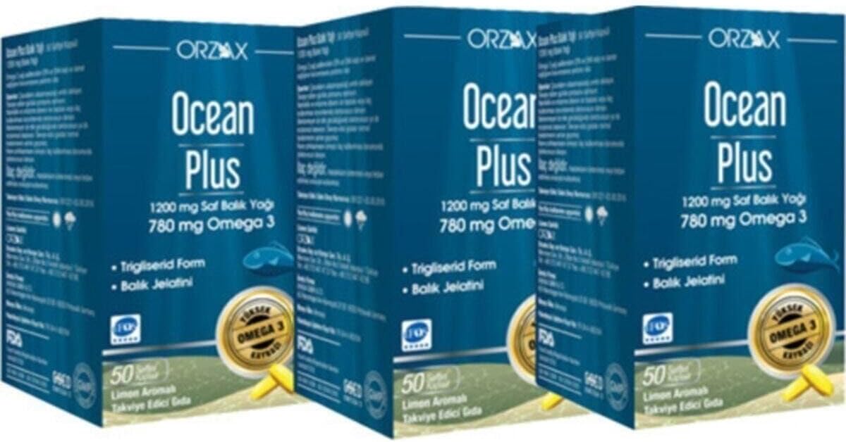 ORZAX Ocean Plus 1200 Mg 50 Softgel Capsule 3 Boxes P09491