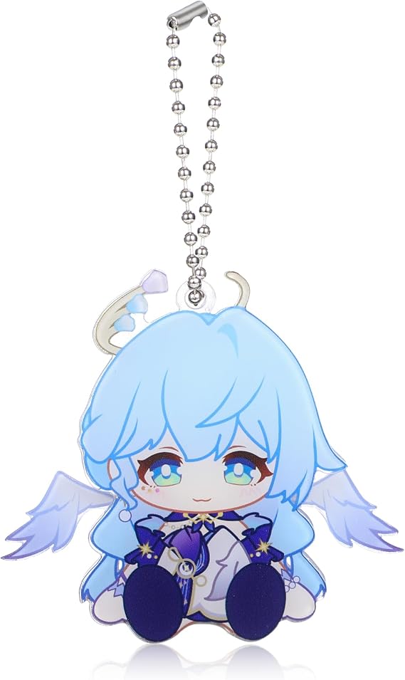 Anime Character Keychain - Acrylic Keychain, Moveable Tail & Ears,Durable & Lightweight Anime Keychains (keychain-ZGN)