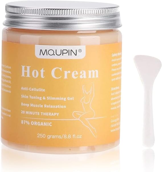 Anti Cellulite Cream 250g, Hot Slimming, Fat Burning Organic Body Toning Cream for Tummy, Abdomen, Legs, Arms, Buttocks and Waist
