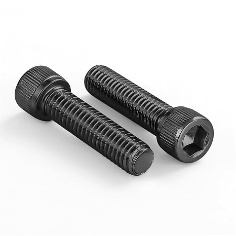 M6-1.0 x 20mm Socket Head Cap Screws Bolts, DIN 912, Class 12.9 Black Alloy Steel, Fully Threaded, 25 PCS