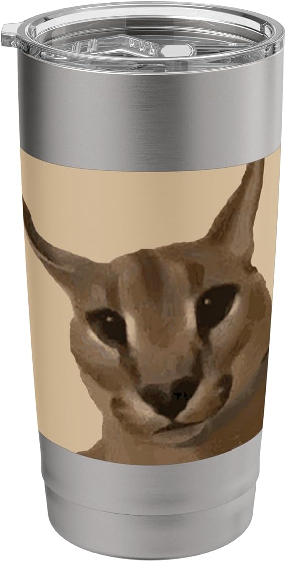 Big Floppa Meme Cat Stainless Steel Insulated Tumbler