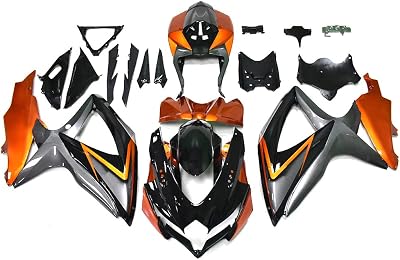 Injection Fairings Fit for 08 09 10 GSXR 600 GSXR 750 Fairing Kit Suzuki GSX-R600 GSX-750 2008 2009 2010 ABS Plastics Bodywork Body Frame - Orange & Gray