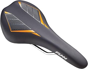 Funn Skinny Mountain Bike Saddle with Durable CrMo Rails, Featherlight and Streamlined Bicycle Seat, Tough Vinyl Leather Covered Bicycle Saddle for MTB, BMX and Road Bike