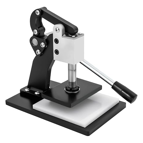 Manual Leather Mold 5.12 x 3.54 Inch, Hot Stamping Machine, Leather Mold Stamping Machine with Handle, Press Molding Machine for Silicone, Rubber, Book