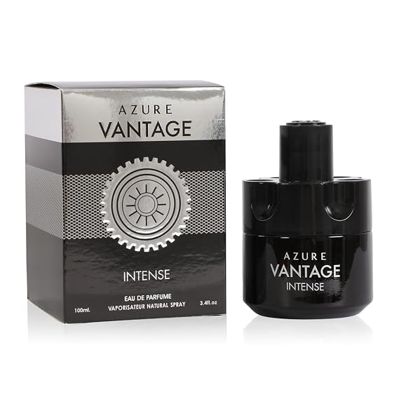 Azure Vantage Intense Mens Perfume Eau de Parfum Warm Sweet Woody Masculine Fragrance 100ml / 3.4 fl oz