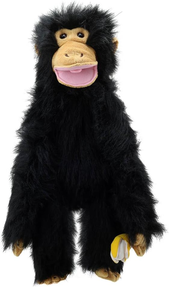 The Puppet Company - Medium Primates - Chimp Toy, Black