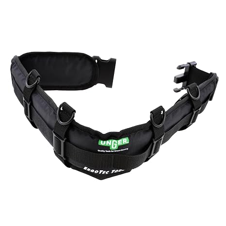 Unger Commercial ErgoTec Belt Adjustable Length 32 to 50 Inches, Heavy Duty Belt for Professional Window Cleaning Tools Ideal for Tool Pouches, BSTBT