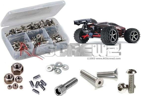 TRA037 - Compatible with Traxxas E-Revo 1/16th RTR Stainless Steel Screw Kit