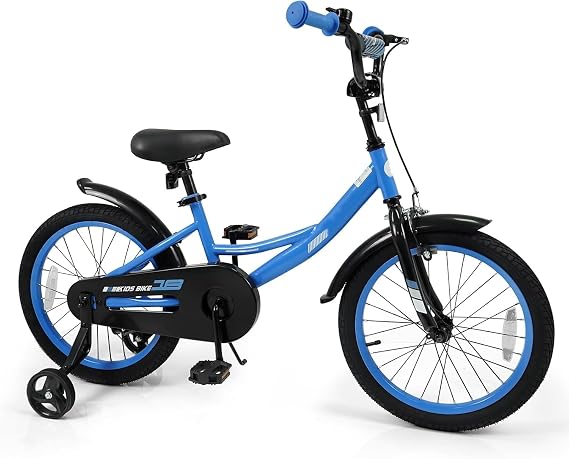 BABY JOY Kids Bike, 12 14 16 18 Inch Kids Bicycle for Boys & Girls Ages 3-8 Years, Toddler Bike with Removable Training Wheels, Dual Brakes, Adjustable Seat & Handlebar