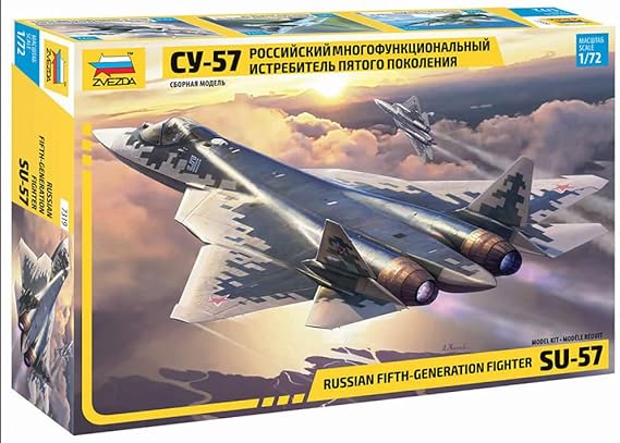 Zvezda 7319 500787319-1 500787319 1:72 Sukhoi SU-57 Plastic Construction Model Assembly Kit for Beginners Detailed, Unvarnished