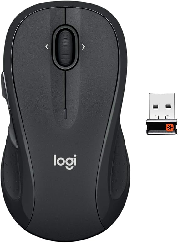 Logitech M510 Full Size Ambidextrous 2.4 GHz Wireless Mouse