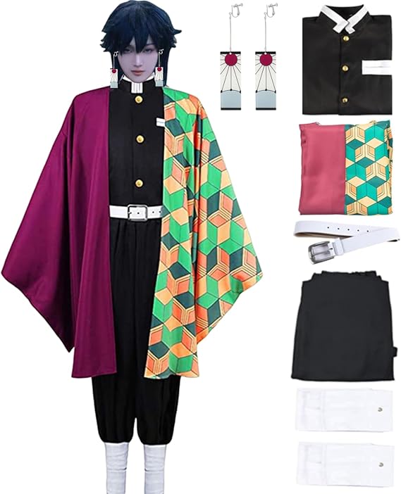 Buyoem Anime Cosplay Costume Halloween Cloak Adult Kimono Accessories Set Outfit