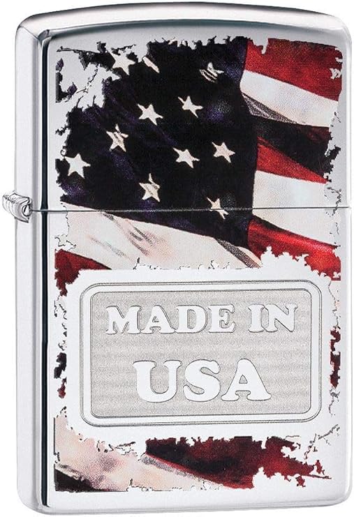 Zippo Made in USA High Polish Chrome Pocket Lighter, Multi, One Size
