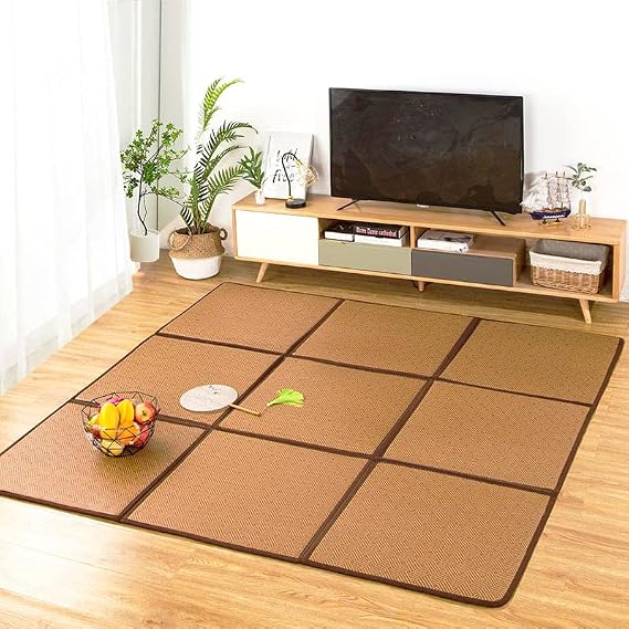 Nisorpa 71'' x 71'' Japanese Rug Tatami Rug Mat 0.47'' Thick Tatami Mat
