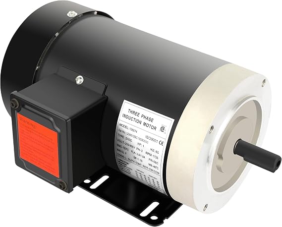 1HP General Electric Motor 1725RPM Three Phase,56C Frame,230V/460V