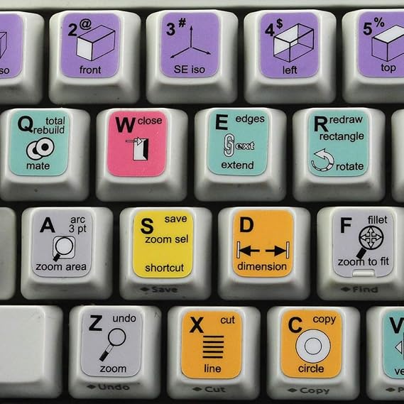NEW SOLIDWORKS Keyboard Decals Shortcuts for Desktop, Laptop and Notebook