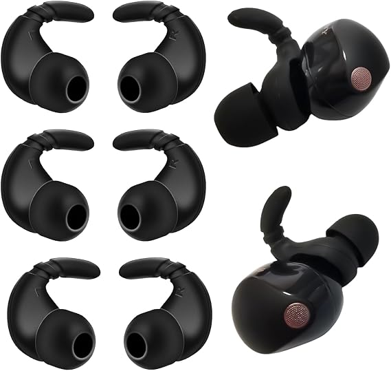 Silicone Anti-Slip Ear Hooks for Sony WF-1000XM5, Replacement Earbuds Tips