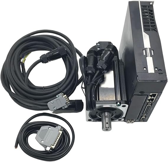servo CNC 200W 400W 600W AC Servo Motor Driver Kit 60x60mm Flange Servo Motor Kit 3000RPM 0.63N.m 1.27N.m 1.91N.m 220V AC Servo Motor industrial controller ( Color : 400W M01330 Brake , Size : 5 meter