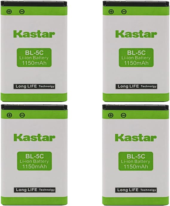 Kastar BL-5C Battery 4-Pack Replacement for RTX 8630, RTX 8830, Snom M65, Snom M85, T-Com Octophone 8232, T-Com Octophone 8242, T-Com Sinus A806, Tecsun ICR-100, Agfeo DECT 60, Agfeo DECT 60 IP