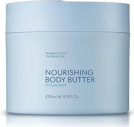 SEACRET Minerals Dead Sea Body Butter - Ultra-Rich Shea Butter & Coconut Oil Body Moisturizing Cream for Dry Skin, Fast Absorbing, Non-Greasy with Aloe Vera & Vitamin E, 8.5 Fl Oz / 250 ml