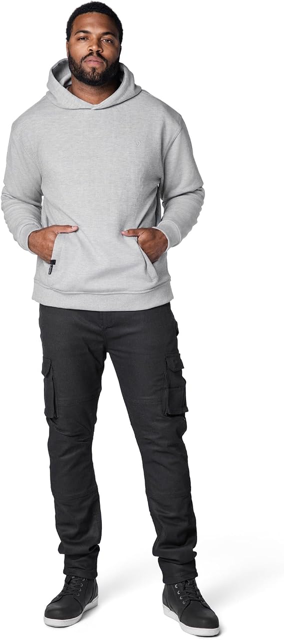 NBT Clothing Body Guard Hoodie 2.0 Mens CE AA Aramid Protective Pullover with Removable Armor All-Season Riding Gear