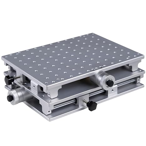US Stock 2-Axis Work Table 2D Workbench XY Adjustable Manual Linear Stage for Laser Marking Engraving Machine