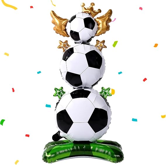 Giant Soccer Trophy Balloon, World Cup Football Football Trophy Foil Balloons 97x41cm/38.1x16.1in, World Cup Footballs Decorations for Sports Theme Parties Soccer Balloon Arch Decorations