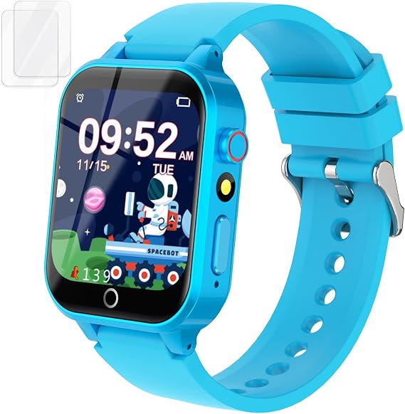 Cosjoype Kids Smart Watch for Kids with 26 Puzzle Games HD Camera Video MP3 Player Habit Tracking Learn Card Flashlight 12/24 hr Kid Watches Gift for 5-12 Year Old Boys Toys for Boys