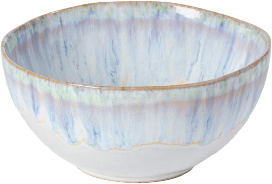 Costa Nova Ceramic Stoneware 23 oz. Soup & Cereal Bowl - Brisa Collection, Ria Blue | Microwave & Dishwasher Safe Dinnerware | Food Safe Glazing | Restaurant Quality Tableware