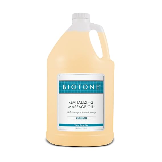 Biotone Revitalizing Massage Oil Unscented, 128 Ounces (1 Gallon)