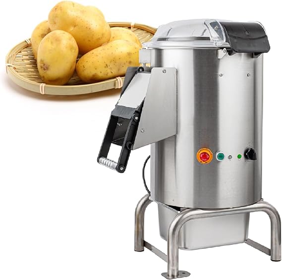 Table Standing Multi-Functional Potato Peeling Machine, Stainless Steel Kitchen Fruit and Vegetable Electric Peeler