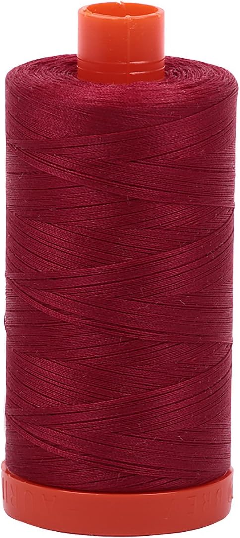Aurifil A1050-1103 Solid 50wt 1422yds Burgundy Mako Cotton Thread