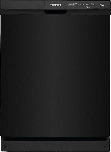 24 in. in. Front Control Built-in Tall Tub Dishwasher in Black with 3-Cycles, 55 dBA