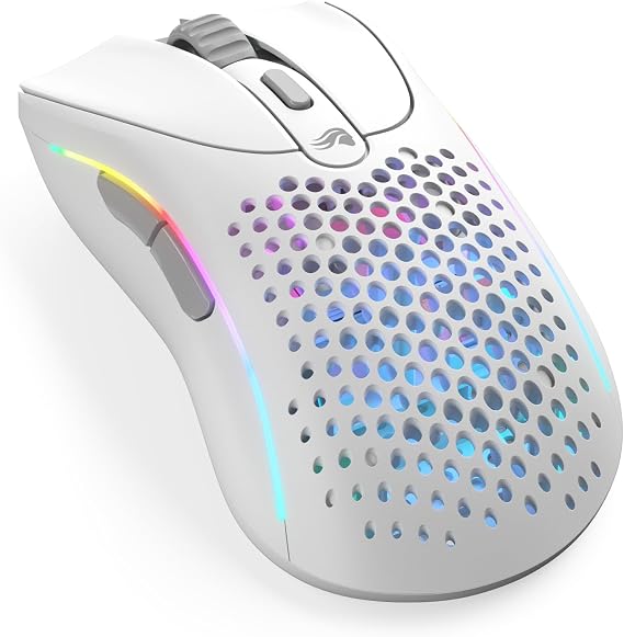 Glorious Model D2 Wireless Matte White Wired and Wireless Gaming Mouse GLO-MS-DWV2-MW MS0720