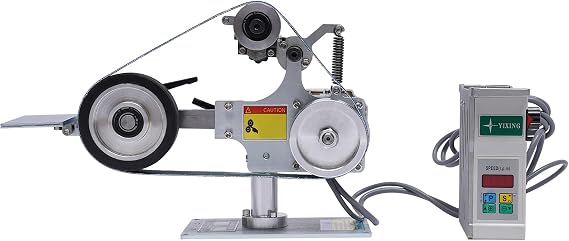 Desktop Electric Mini Belt-sander Belt Machine with Brushless Motor Vertical Horizontal Belt Polisher Sharpener Grinder for Knife Making, Model Jewelry DIY, Wood Metal Working