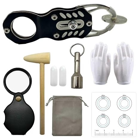 Coin Ping Testing Parts kit,Gold & Silver Pocket Pinger Coin Tester,Portable Authentication Kit for Ping Resonance Sound Testing and Size Analysis, Pro-Grade Specs Accessories for Authenticity