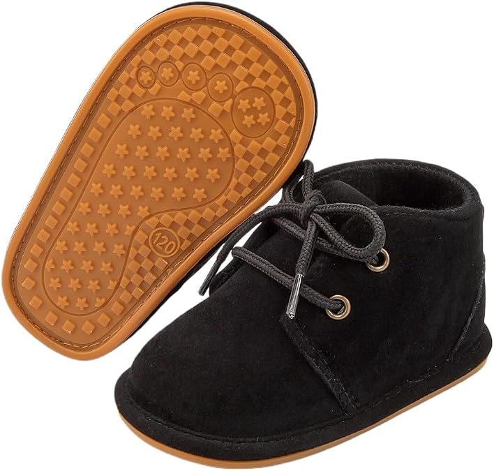 Baby Booties Newborn Infant Unisex Baby Girls Boys Velvet Rubber Anit-Slip Sole Shoes Toddler Fleece Cozy Winter Warm Prewalker Boots
