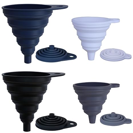 KongNai Silicone Kitchen Funnel Set of 4