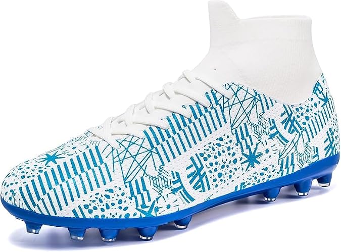 Men's Soccer Shoes Firm Ground High-top Football Cleats FG AG Professional Training Outdoor Lightweight Sneaker