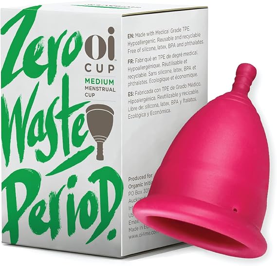 oi Menstrual Cup, Medium, Adult, 25ml - Soft Reusable Period Cup
